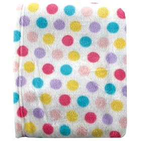 Luvable Friends Dot Print Coral Fleece Blanket, PinkLuvable Friends Dot Print Coral Fleece Blanket