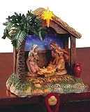 Lighted Holy Family Stocking Holder