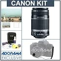 Canon EF-S 55-250mm f/4-5.6 IS Image Stabilizer Lens Kit, USA with Tiffen 58mm UV Filter, Lens Cap Leash, Professional Lens Cleaning Kit