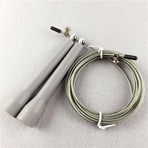 Box Gym Speed Cable Wire Speed Skipping Skip Adjustable Skip Jump Rope Crossfit (LightGray)