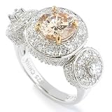 Sterling Silver / Platinum Brilliante Simulated Diamond Three-Stone Ring