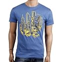 BENCH XRAY City T-Shirt federal blue + Logosticker