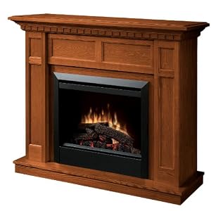 Dimplex Caprice DFP4743O Traditional Electric Fireplace Mantle with 23-Inch Firebox, Oak by 