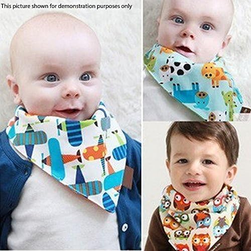 3 Pack Cotton Double Sided Baby Bandana Drool, Teething Bibs With Adjustable Snap System - Great Baby Gift Registry Boy, Girl (3 Pack - Style 1)