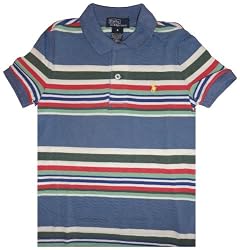 Boys Polo by Ralph Laure Polo Shirt Multi Striped with Yellow Pony