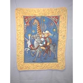 Click here to buy Carousel Nursery Baby Quilt Approx. 36X45 Add a....