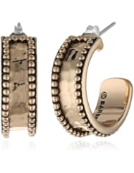 Barse "Basics" Beaded Bronze Hoop Earrings
