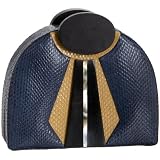 Dan W Snake-Print Archway Minaudiere