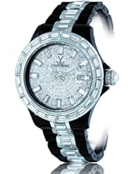 ToyWatch Full Stones Gem Silver and Black Womens Watch GE05BK