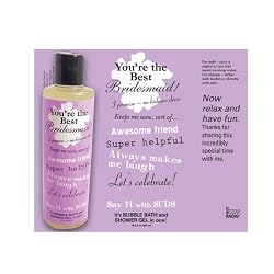 Say It with Suds Greeting Message Shower Gel - Bridesmaid
