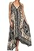 Sakkas Women's Batik Medallion Handkerchief Hem Adjustable Dress