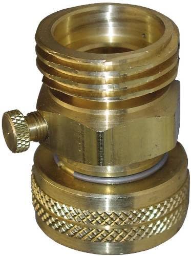Marshall Excelsior Hose End Fill Check Adapter With Bleeder, 1-3/4 In. Female Acme X 1-3/4 In. Male Acme