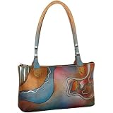 Anuschka Small Shoulder Bag: Abstract Classic Leather Handbags