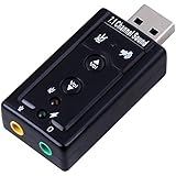 Daffodil US01 USB Sound Card 7.1 Channel / Plug and Play / Microphone (Mic) In and 3.5mm Speaker Out - For XP / VISTA / Windows 7
