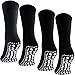 BRUBAKER 4 Pairs Slip Resistant Non Skid Soles Socks Sizes: US 4-14