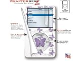 Pastel Butterfly Purple on White iPod Video WraptorSkinz Skin