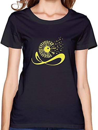 MeiLee Women's Blowball Ribbon T-shirt Black S