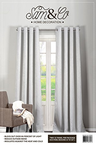 Blackout Curtains - Silver Grommet Top - Natural - 52