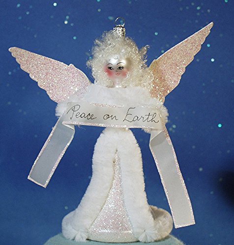 De Carlini “Peace on Earth” Italian Mouthblown Glass Christmas Ornament