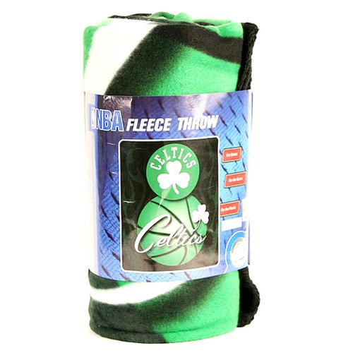 BOSTON CELTICS Fleece Blanket Throw Lightweight Meausures 50" by 60"