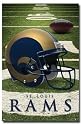 St. Louis Rams (Helmet on Field) Sports Poster Print - 24" X 36"