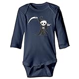 NINKI ベビー服 ハロウィン 死神 ホラー 長袖 ロンパース 6ヶ月~24ヶ月 100%コットン 出産祝い Size 18 Months ライトブルー
