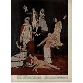 A BEVY OF PRIMA DONNAs each one in a favorite role, surrounds Laszlo Halasz, impressario of the New York City Center Opera. Pictured are Ann Ayers as Violetta in Verdi's 'La Traviata, Dorothy MacNeil as the leggy Musetta in Puccini's 'La Boheime', Frances Bible as the boy Cherubino in Mozart's 'The Marriage of Figaro', Virginia Haskins as Zerlina in Mozart's 'Don Giovanni', Wilma Spence as Tosca leaping to her death in Puccini's 'La Tosca', Marguerite Piazza as the corseted Amelia of Gian-Carlo Menotti's 'Amelia Goes to the Ball', and Brenda Lewis holding the head of John the Baptist in Richard Strauss's 'Salome'. ..... 1949 LIFE Magazine Picture, A3617A.