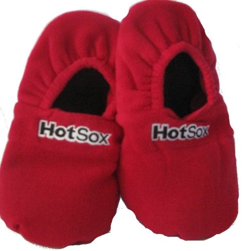 Hot Sox Körner-Pantoffeln für die Mikrowelle Größe M 36 – 40 DUNKELROT Hausschuhe Körnerschuhe Körnerpantoffeln