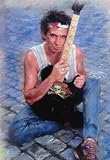 Keith Richards (With Guitar) Music Poster Print - 11 X 17