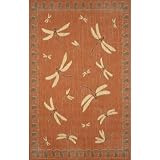 Liora Manne Terrace Rug Collection - Dragon Fly Terracotta, Size: 23