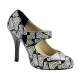 4 1/2 Inch Mary Jane Pump Shoes Sexy Gothic Shoes Filigree Steampunk