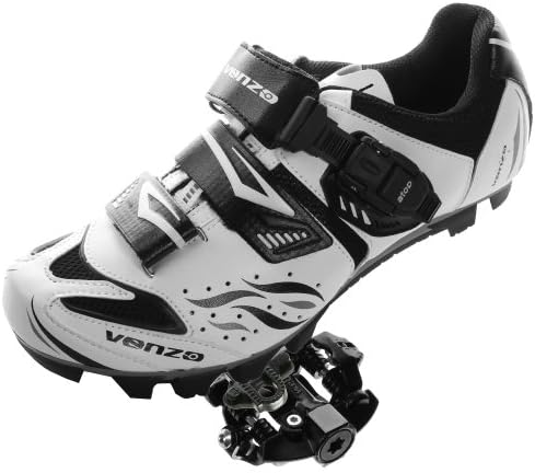 Venzo Mountain Bike Bicycle Cycling Shimano SPD Shoes + Sealed Pedals