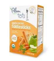 Plum Organics Fiddlesticks Snack Sticks, Apple Carrot, 2.12-Ounce Boxes (Pack of 6)