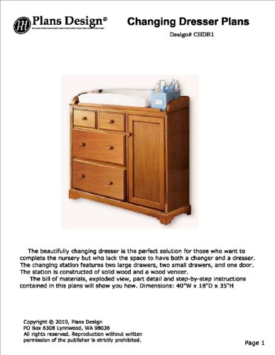 Nursery Baby Changing Dresser Woodworking Plans