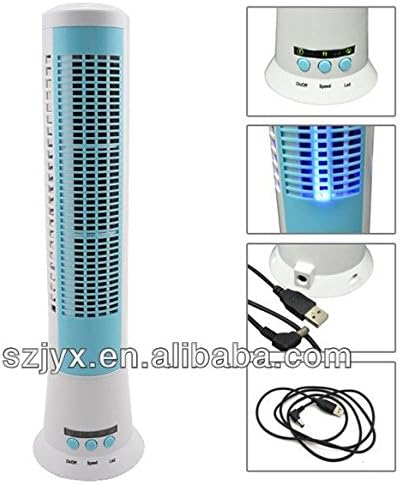 mini bladeless swing fuction usb air conditioner table desktop JY502B tower fan (white)