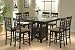 9pc Counter Height Storage Dining Table w/Lazy Susan & Chair Set