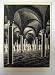 M.C. Escher~ M.C. Escher Card~ Procession in Crypt, 1972~ Rare Authentic Vintage Card!!~ Aprox 4