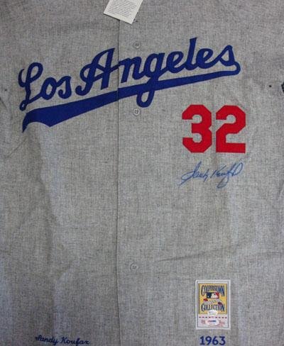 Sandy Koufax Autographed Jersey - Mitchell & Ness Road PSA DNA #P00133 - Autographed MLB Jerseys