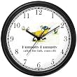 Humpty Dumpty (Chick & Egg) No.3 - from Mother Goose by Artist: Sylvia Long Wall Clock by WatchBuddy Timepieces (Black Frame)