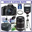 Canon EOS Rebel T1i 15.1 MP CMOS Digital SLR Camera with 3-Inch LCD and EF-S 18-55mm f/3.5-5.6 IS Lens & 55-250mm IS Lens + Canon Speedlite 270EX Flash + Willoughbys 8GB SDHC Deluxe Accessory Kit