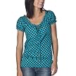 Juniors' Xhilaration® Peasant Top - Aloha Aqua/Ebony