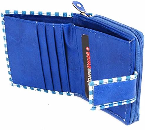 Wallet Womens Wallet Organizer French Purse Cards Bills Coins Compact-Purple