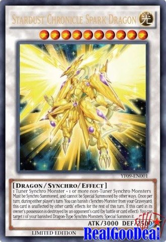 YuGiOh Stardust Chronicle Spark Dragon - YF09-EN001 - Ultra Rare - Limited Edition