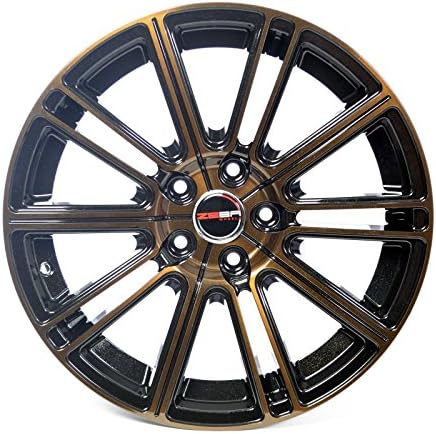 Set of 4 GWG Wheels 18 inch Black Metallic Bronze FLOW Rims fits 5X114.3 ET40 INFINITI Q50 2014 - 2016