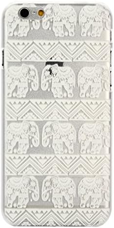 iPhone 6 Case, iPhone 6S Case, JIT Shop® Hard Plastic Case For iPhone 6/6S (4.7Inch) -- Henna White Floral Paisley Flower Mandala Series [Style 05]