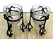 Crackle Glass Votive Holders with Battery Operated Tealights - Set of 2