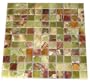 Green Onyx 1x1 Polished Mosaics Meshed on 12" X 12" Tiles for Bathroom Flooring, Kitchen Backsplash, Shower Walls