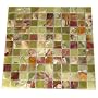 Green Onyx 1x1 Polished Mosaics Meshed on 12" X 12" Tiles for Bathroom Flooring, Kitchen Backsplash, Shower Walls Super Sale Free Shipping for Two Weeks From 06/16 to 06/30