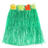 Beyondfashion Hawaii Hawaiian Grass Straw Fancy Dress Dancing Hula Girl Skirt - Green