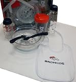 Denver Broncos NFL Newborn / Infant / Baby 7 Piece Feeding Gift Set w/ Bottle & Bib